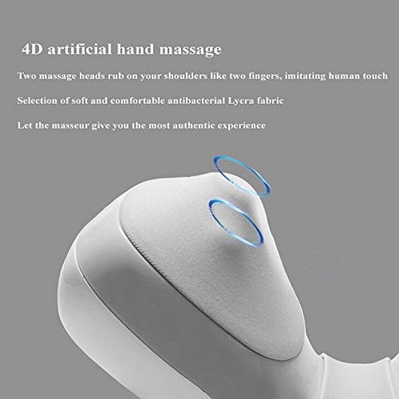 EQK ST-301 Rechargeable Neck and Shoulder Massager with Deep Shiatsu Kneading Technique for Fatigue, Stiffness and Pain Relief