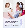 iClever HS19 Kids Headphones with Microphone, Over Ear HD Stereo Headphones for Kids