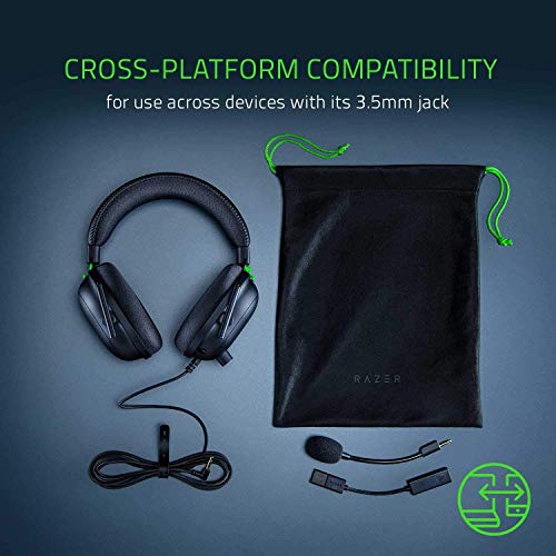 Razer Rz04-03230100-R3M1 Blackshark V2 Wired On Ear Headphones with Mic (Black) Razer Rz04-03230100-R3M1 Blackshark V2 Wired On Ear Headphones with Mic (Black)