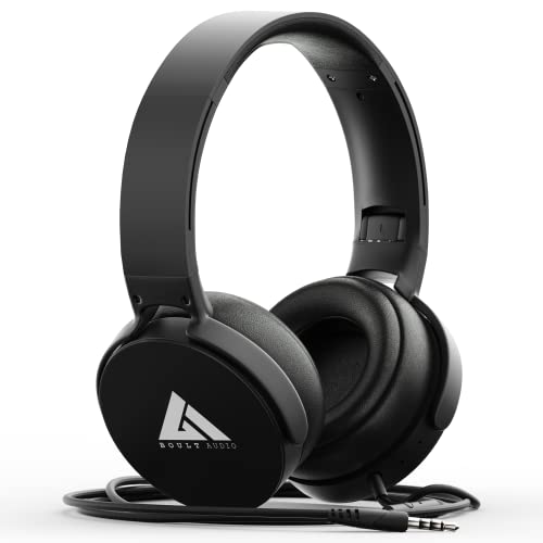 Boult Audio Bass Buds Q2 Lightweight Stereo Wired Over Ear Headphones Set with Mic with Deep Bass, Comfortable Ear Cushions, & Long Cord (Black) Boult Audio Bass Buds Q2 Lightweight Stereo Wired Over Ear Headphones Set with Mic with Deep Bass, Comfortable Ear Cushions, & Long Cord (Black)