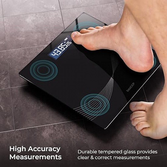 beatXP Wave Weighing Machine with Backlit LCD Panel Weight Machine for Body Weight 