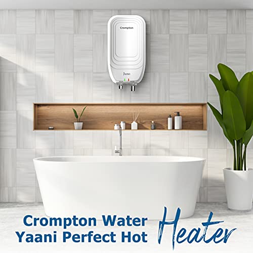 Crompton Juno 3-litres Instant Water Heater (Geyser) with Advance 4 Level Safety (White) Crompton Juno 3-litres Instant Water Heater (Geyser) with Advance 4 Level Safety (White)