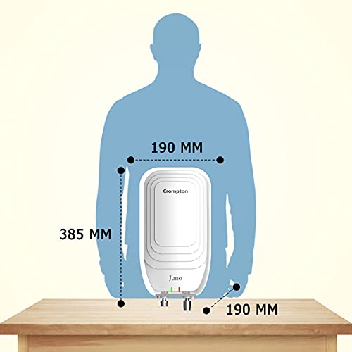 Crompton Juno 3-litres Instant Water Heater (Geyser) with Advance 4 Level Safety (White) Crompton Juno 3-litres Instant Water Heater (Geyser) with Advance 4 Level Safety (White)