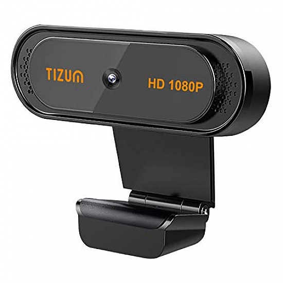 Tizum iStuff365 ZW78- Full HD 1080p Webcam, Widescreen Viewing Angle, Auto Light Correction, Noise-Reducing Mic