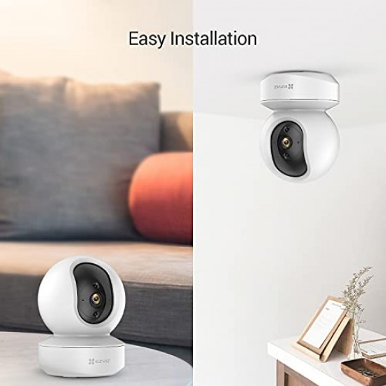 EZVIZ Security Camera Indoor Wi-Fi 2MP Motion Detection Smart Night Vision2-Way Audio Compatible with Alexa (TY1,White)