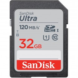 SanDisk Ultra SDHC UHS-I Card 32GB 120MB/s R for DSLR Cameras, for Full HD Recording