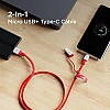 boAt Deuce USB 500 2-In-1 Micro USB + Type-C 6.5A Fast Charging Cable (Radiant Red)