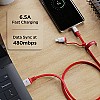 boAt Deuce USB 500 2-In-1 Micro USB + Type-C 6.5A Fast Charging Cable (Radiant Red)