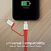 boAt Deuce USB 500 2-In-1 Micro USB + Type-C 6.5A Fast Charging Cable (Radiant Red)