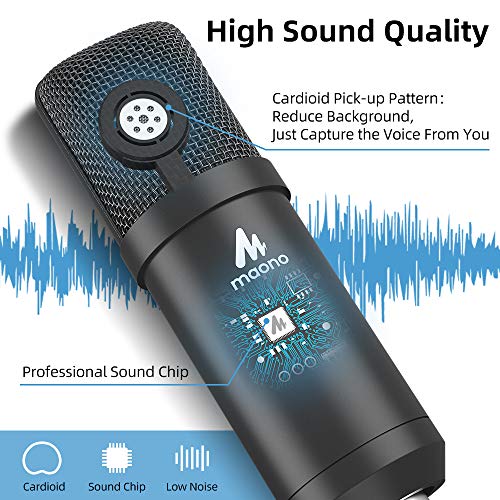 MAONO AU-PM320S Professional XLR Condenser Microphone Kit, Cardioid Vocal Studio Recording Mic for Streaming, Voice Over, Project, Home-Studio MAONO AU-PM320S Professional XLR Condenser Microphone Kit, Cardioid Vocal Studio Recording Mic for Streaming, Voice Over, Project, Home-Studio