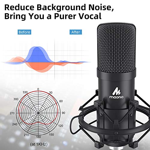 MAONO AU-PM320S Professional XLR Condenser Microphone Kit, Cardioid Vocal Studio Recording Mic for Streaming, Voice Over, Project, Home-Studio MAONO AU-PM320S Professional XLR Condenser Microphone Kit, Cardioid Vocal Studio Recording Mic for Streaming, Voice Over, Project, Home-Studio