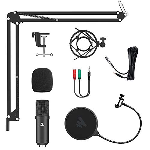 MAONO AU-PM320S Professional XLR Condenser Microphone Kit, Cardioid Vocal Studio Recording Mic for Streaming, Voice Over, Project, Home-Studio MAONO AU-PM320S Professional XLR Condenser Microphone Kit, Cardioid Vocal Studio Recording Mic for Streaming, Voice Over, Project, Home-Studio