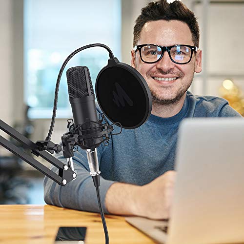 MAONO AU-PM320S Professional XLR Condenser Microphone Kit, Cardioid Vocal Studio Recording Mic for Streaming, Voice Over, Project, Home-Studio MAONO AU-PM320S Professional XLR Condenser Microphone Kit, Cardioid Vocal Studio Recording Mic for Streaming, Voice Over, Project, Home-Studio