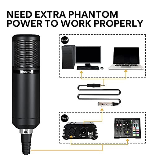 MAONO AU-PM320S Professional XLR Condenser Microphone Kit, Cardioid Vocal Studio Recording Mic for Streaming, Voice Over, Project, Home-Studio MAONO AU-PM320S Professional XLR Condenser Microphone Kit, Cardioid Vocal Studio Recording Mic for Streaming, Voice Over, Project, Home-Studio