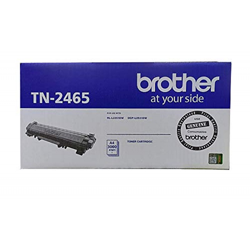 Brother TN-2465 Toner Cartridge (Black), Grey, Medium