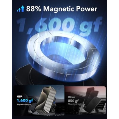 ESR for MagSafe Car Mount Charger,15W Magnetic Wireless Car Charger, Compatible with MagSafe Car Charger Black ESR for MagSafe Car Mount Charger,15W Magnetic Wireless Car Charger, Compatible with MagSafe Car Charger Black