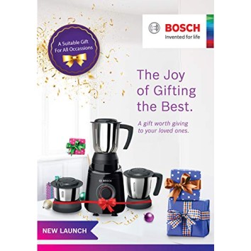 Bosch TrueMixx Black 500 Watt Joy Mixer Grinder, 3 Jars MGM2133BIN Bosch TrueMixx Black 500 Watt Joy Mixer Grinder, 3 Jars MGM2133BIN