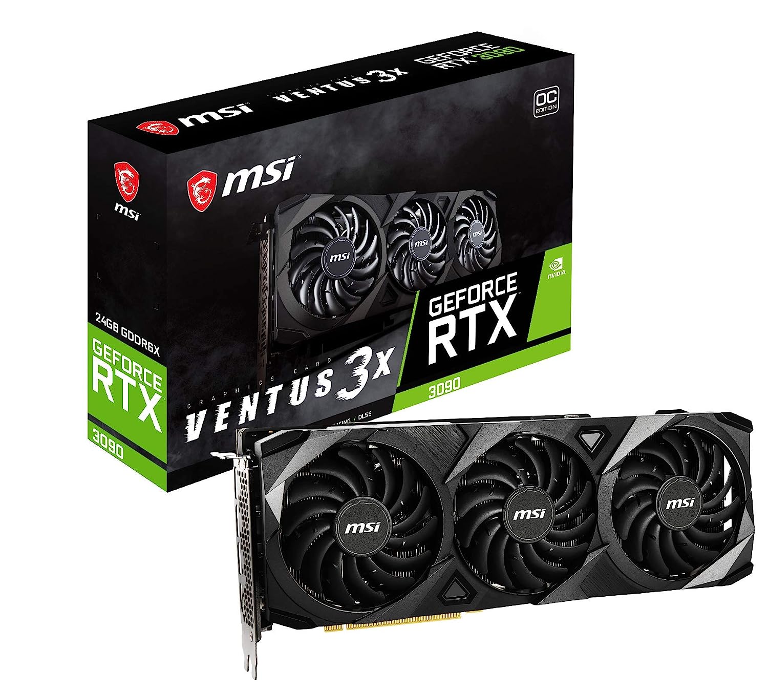 【ジャンク】MSI GeForce RTX 3090 VENTUS 24G OC MSI GeForce RTX 3090 Ventus 3X 24G OC Gaming Graphics Card
