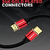 Honeywell HDMI Cable 2.1 with Ethernet, 8k@60Hz, 4k@120Hz UHD Resolution, 2 Mtr(6.6ft)-