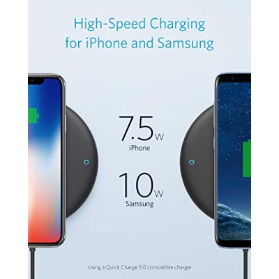 Anker Wireless Charger PowerWave 7.5 Pad with Internal Cooling Fan with Quick Charge Adapter Anker Wireless Charger PowerWave 7.5 Pad with Internal Cooling Fan with Quick Charge Adapter