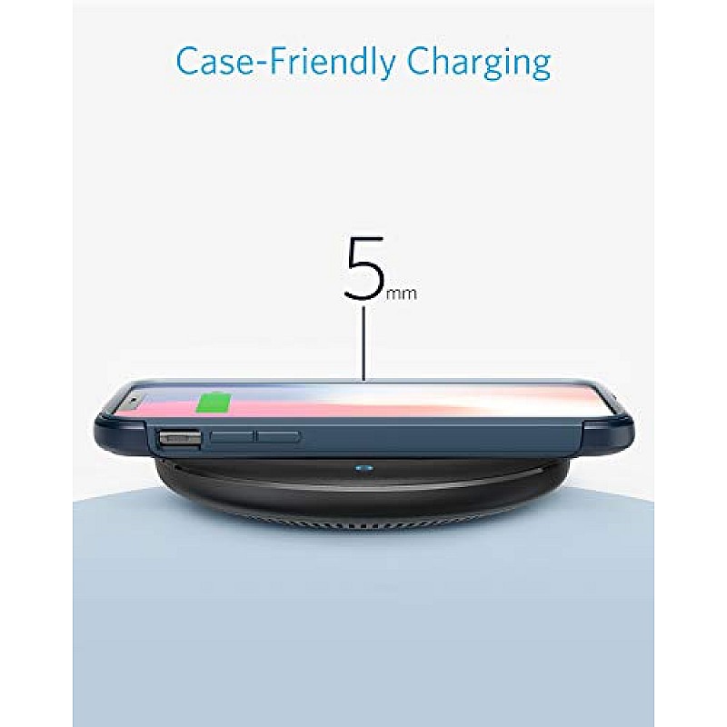 Anker Wireless Charger PowerWave 7.5 Pad with Internal Cooling Fan with Quick Charge Adapter