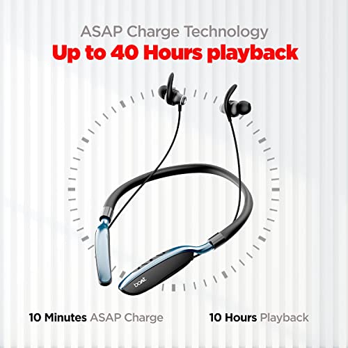 boAt Rockerz 385V2 Bluetooth in Ear Neckband with Qualcomm Aptx & CVC, Upto 40 Hours Battery, (Active Black) boAt Rockerz 385V2 Bluetooth in Ear Neckband with Qualcomm Aptx & CVC, Upto 40 Hours Battery, (Active Black)