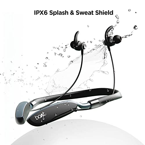 boAt Rockerz 385V2 Bluetooth in Ear Neckband with Qualcomm Aptx & CVC, Upto 40 Hours Battery, (Active Black) boAt Rockerz 385V2 Bluetooth in Ear Neckband with Qualcomm Aptx & CVC, Upto 40 Hours Battery, (Active Black)
