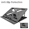 Live Tech Breeze Cooling Pad in View Laptop Stand with 7 Adjustment Levels (Black)