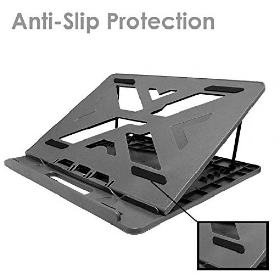Live Tech Breeze Cooling Pad in View Laptop Stand with 7 Adjustment Levels (Black)