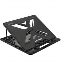 Live Tech Breeze Cooling Pad in View Laptop Stand with 7 Adjustment Levels (Black)