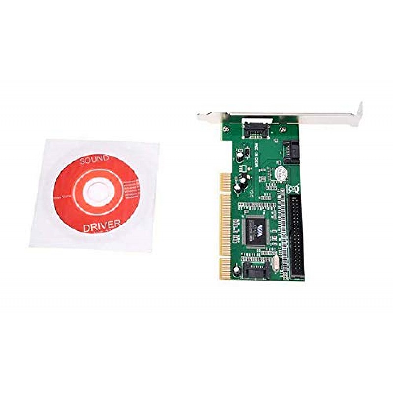 BigPlayer PCI to 3 SATA+1 IDE Card, Green