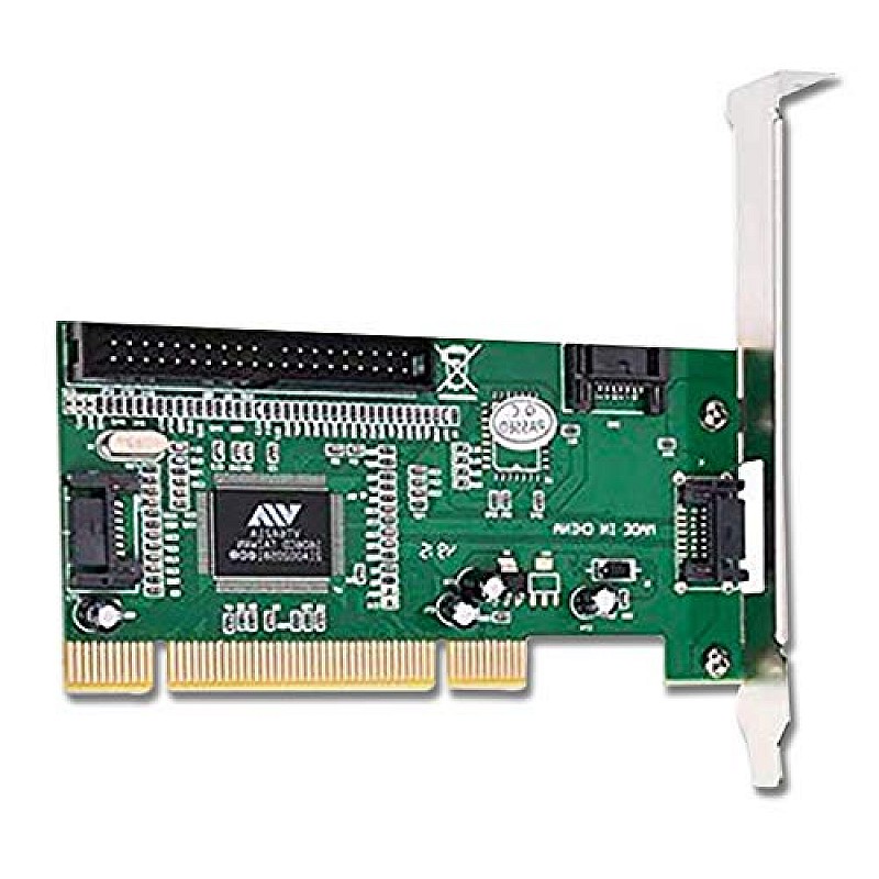 BigPlayer PCI to 3 SATA+1 IDE Card, Green