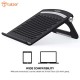 Tukzer Foldable Laptop Tablet Stand Riser MacBook/Notebook Up to 15.6-Inches (Black)