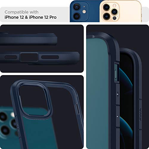 Spigen Ultra Hybrid Back Cover Case for iPhone 12 and iPhone 12 Pro (TPU + Poly Carbonate Navy Blue) Spigen Ultra Hybrid Back Cover Case for iPhone 12 and iPhone 12 Pro (TPU + Poly Carbonate Navy Blue)