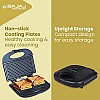 Bajaj SWX 4 Deluxe 800-Watt 2-Slice Grill Sandwich Maker Non-Stick Coated Plates for Easy-to-Clean Black Sandwich Toaster