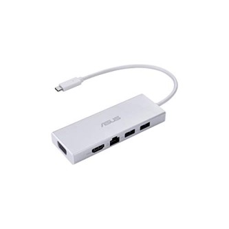 ASUS OS200 USB-C DONGLE with Two USB 3.0 Ports, Gigabit Ethernet Port, HDMI and VGA, White ASUS OS200 USB-C DONGLE with Two USB 3.0 Ports, Gigabit Ethernet Port, HDMI and VGA, White