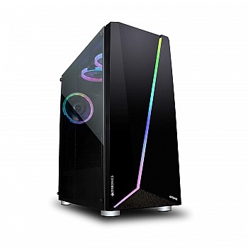 ZEBRONICS Zeb-Artemis Gaming Chasis, Tempered Glass, 3 RGB with Halo Ring Fans