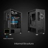 ZEBRONICS Zeb-Artemis Gaming Chasis, Tempered Glass, 3 RGB with Halo Ring Fans