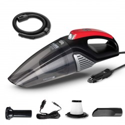 Eureka Forbes car Vac 100 Watts Powerful Suction Vacuum Cleaner with Washable (Black and Red)