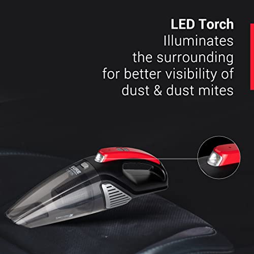 Eureka Forbes car Vac 100 Watts Powerful Suction Vacuum Cleaner with Washable (Black and Red) Eureka Forbes car Vac 100 Watts Powerful Suction Vacuum Cleaner with Washable (Black and Red)