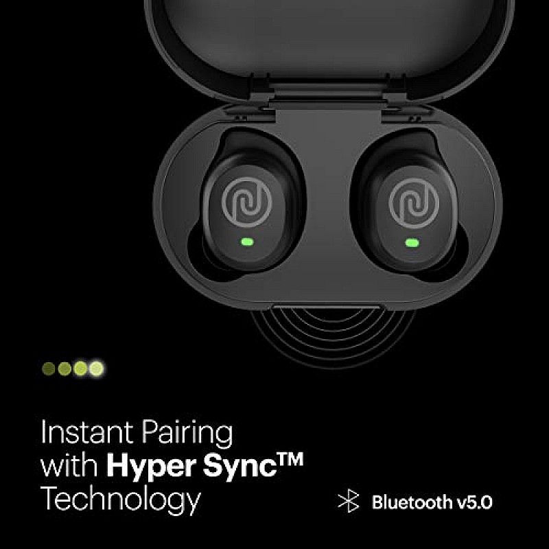 Noise Shots Neo 2 Wireless Earbuds with Gaming Mode, Powerful Bass, Hands Free Calling, Raven Black