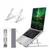 Dyazo 6 Angles Adjustable Aluminum Ergonomic Foldable Portable Tabletop Laptop Desktop Riser Stand Holder (Silver)