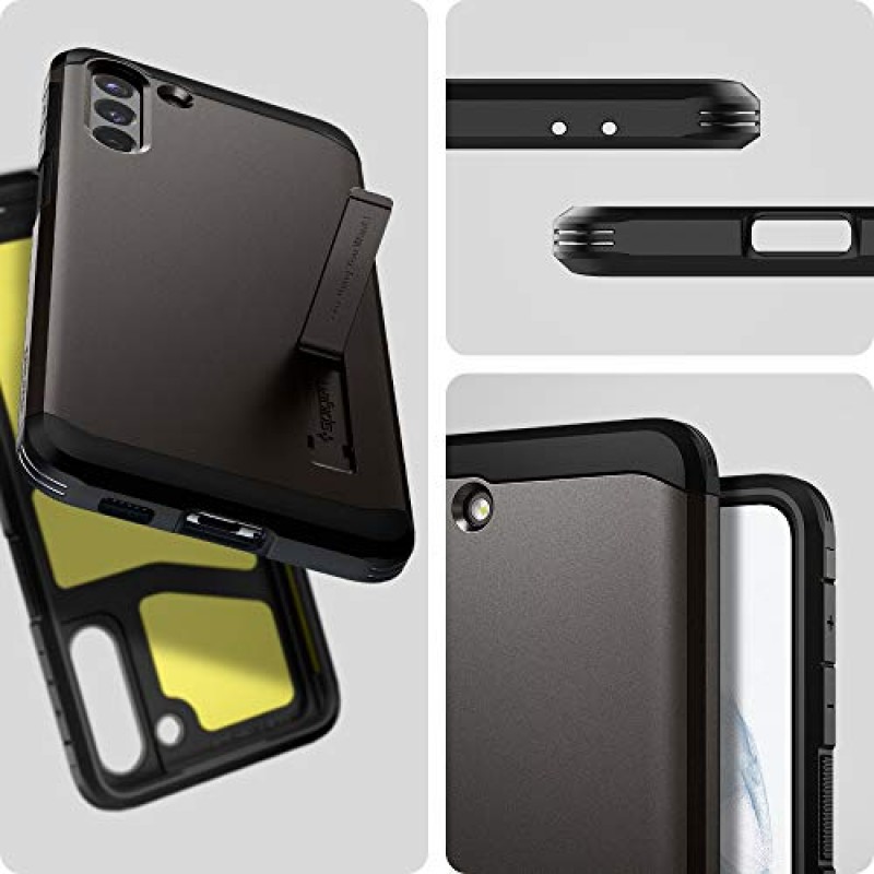 Spigen Tough Armor Back Cover Case Compatible with Galaxy S21+ 5G (TPU + Poly Carbonate | Gunmetal)