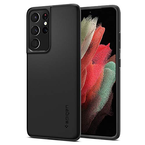 Spigen Thin Fit Back Cover Case for Samsung Galaxy S21 Ultra (TPU Matte Black) Spigen Thin Fit Back Cover Case for Samsung Galaxy S21 Ultra (TPU Matte Black)
