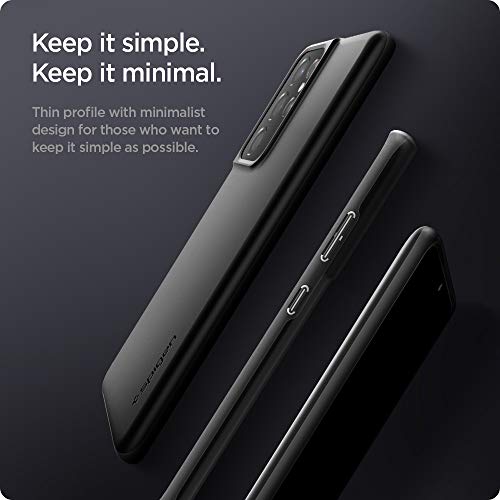 Spigen Thin Fit Back Cover Case for Samsung Galaxy S21 Ultra (TPU Matte Black) Spigen Thin Fit Back Cover Case for Samsung Galaxy S21 Ultra (TPU Matte Black)