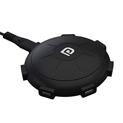 Portronics UFO PRO 6Ports, 60W Charging Station with PD + QC Output (Black) Portronics UFO PRO 6Ports, 60W Charging Station with PD + QC Output (Black)