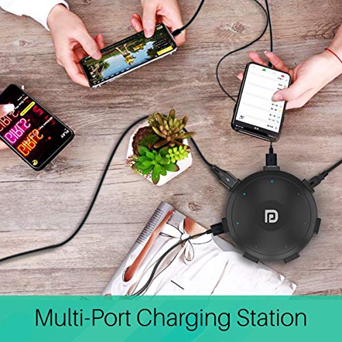 Portronics UFO PRO 6Ports, 60W Charging Station with PD + QC Output (Black) Portronics UFO PRO 6Ports, 60W Charging Station with PD + QC Output (Black)