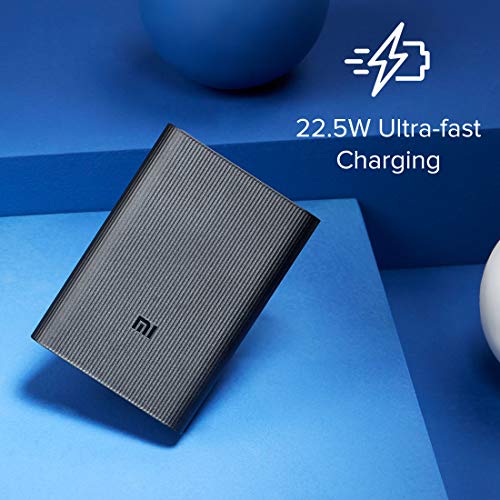 MI 10000mAh Lithium Ion Pocket Pro Power Bank with 22.5 Watt Fast Charging Black MI 10000mAh Lithium Ion Pocket Pro Power Bank with 22.5 Watt Fast Charging Black