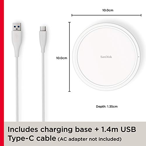 SanDisk iXpand Wireless 15W Charger for Qi-Compatible Phones (iPhone 8 White) SanDisk iXpand Wireless 15W Charger for Qi-Compatible Phones (iPhone 8 White)