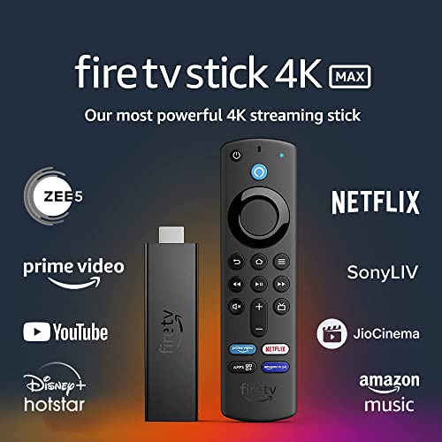 Fire TV Stick 4K Max streaming device, Wi-Fi 6, Alexa Voice Remote includes (TV controls)